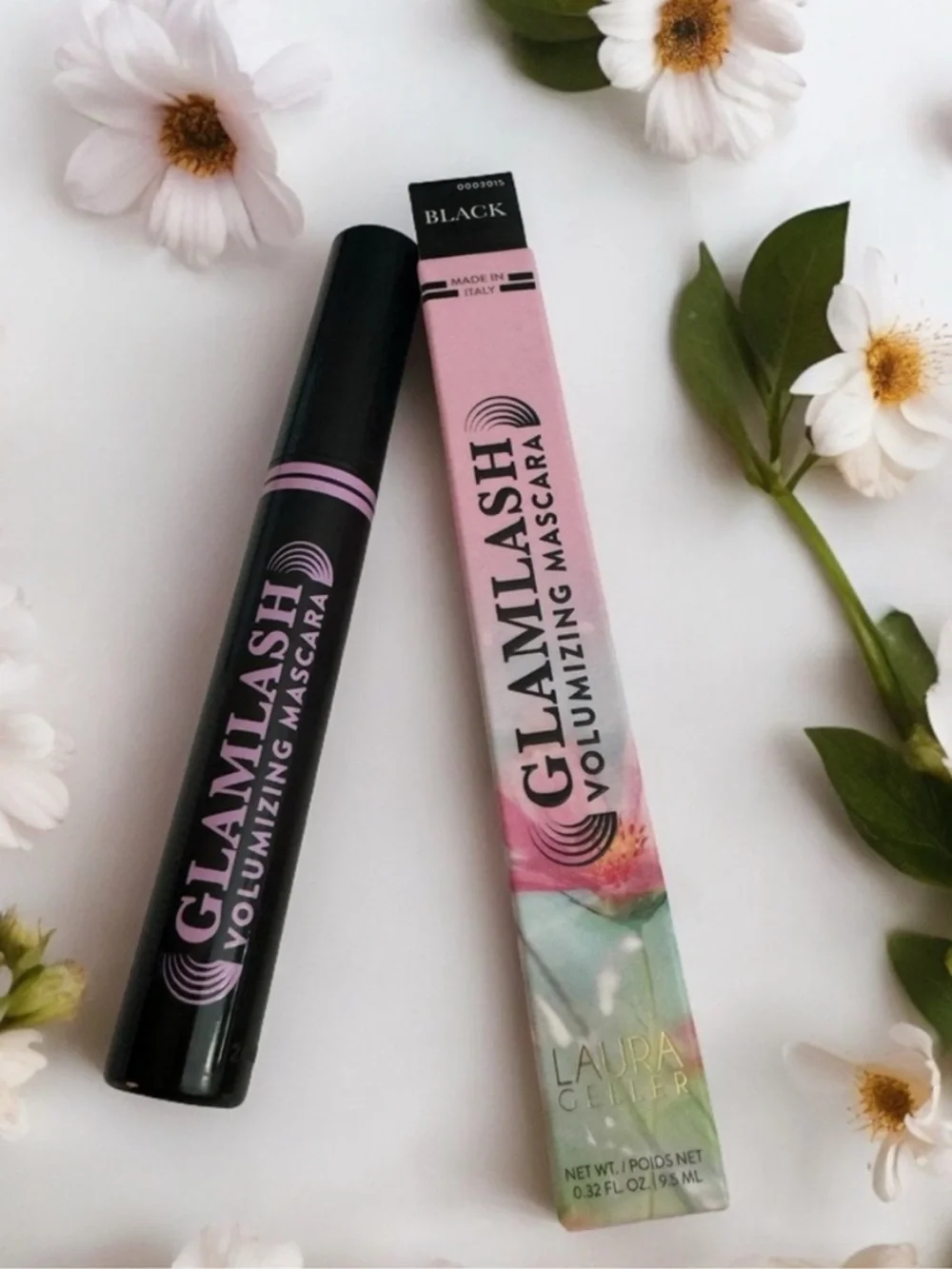 Laura Geller Glamlash Volumizing Mascara — Black with Pink Accents